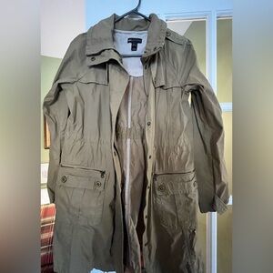 Mango Beige Check Lined Jacket